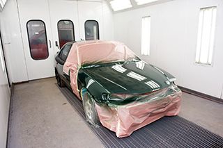Auto body painting green car Burlington, NC