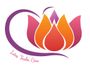 A logo showing a lotus in several warm colors to showcase warmth and compassion. The logo has the business name Lotus Tender Care under it.
