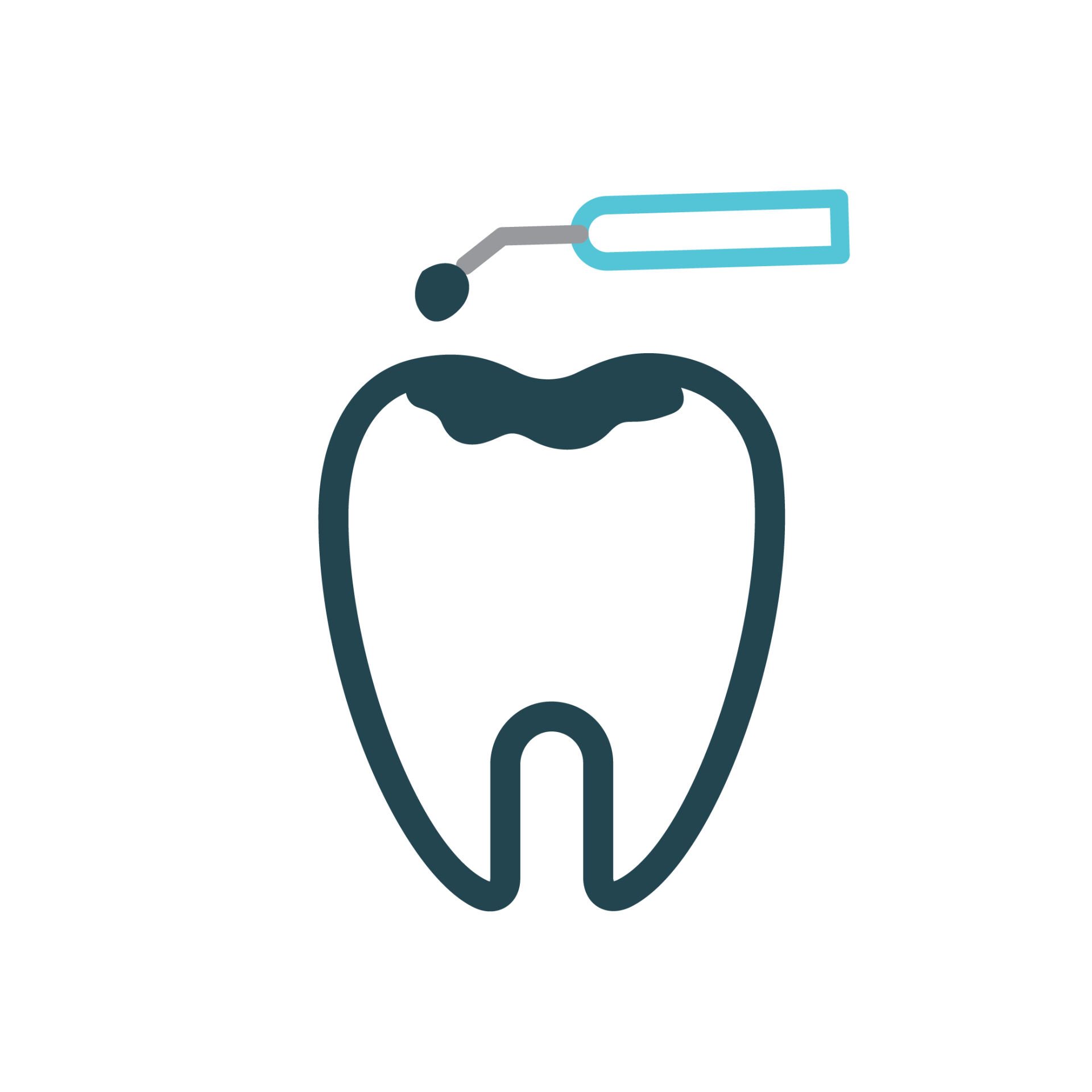 Composite dental fillings icon