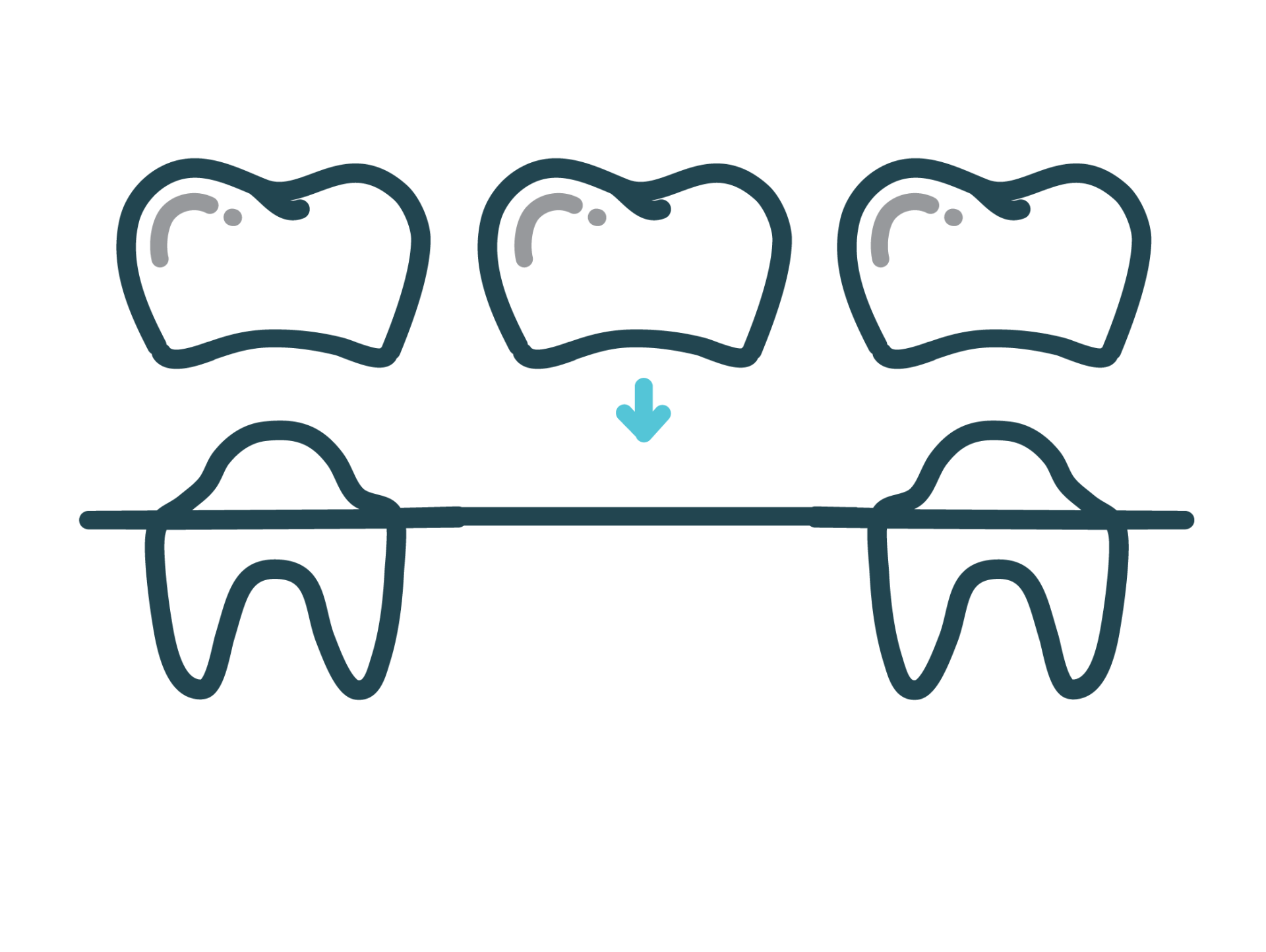 Dental bridge icon