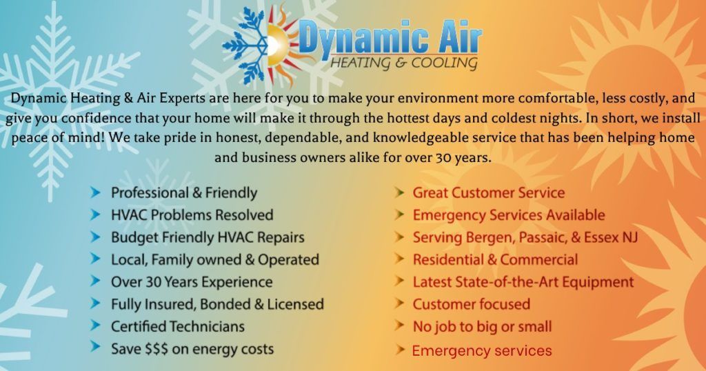 An advertisement for dynamic air heating and cooling