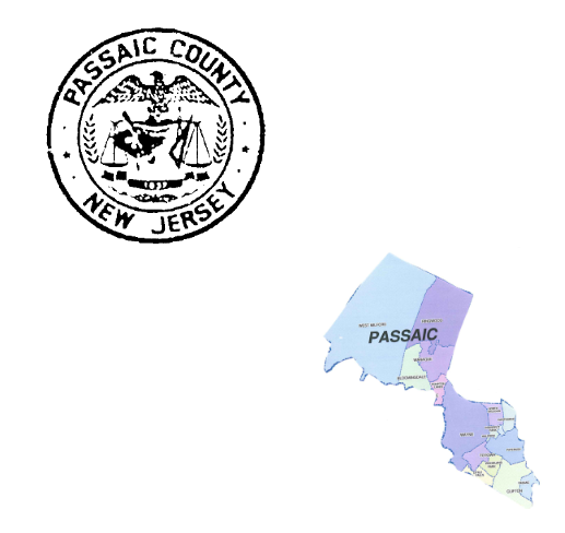 A map showing the location of passaic county new jersey