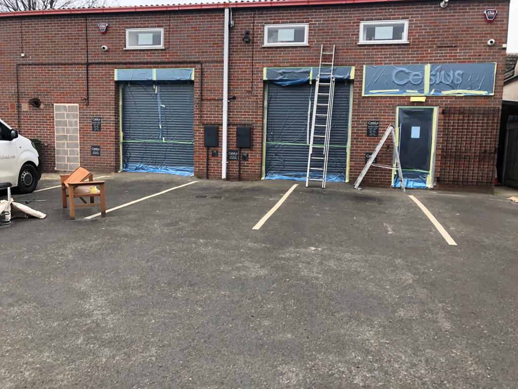 This is a picture of a commercial painting job at a factory in Leicestershire by Painters and decorators Leicester