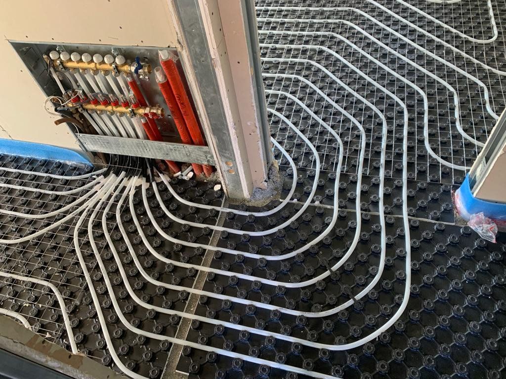 Impianto di riscaldamento a pavimento per industrie