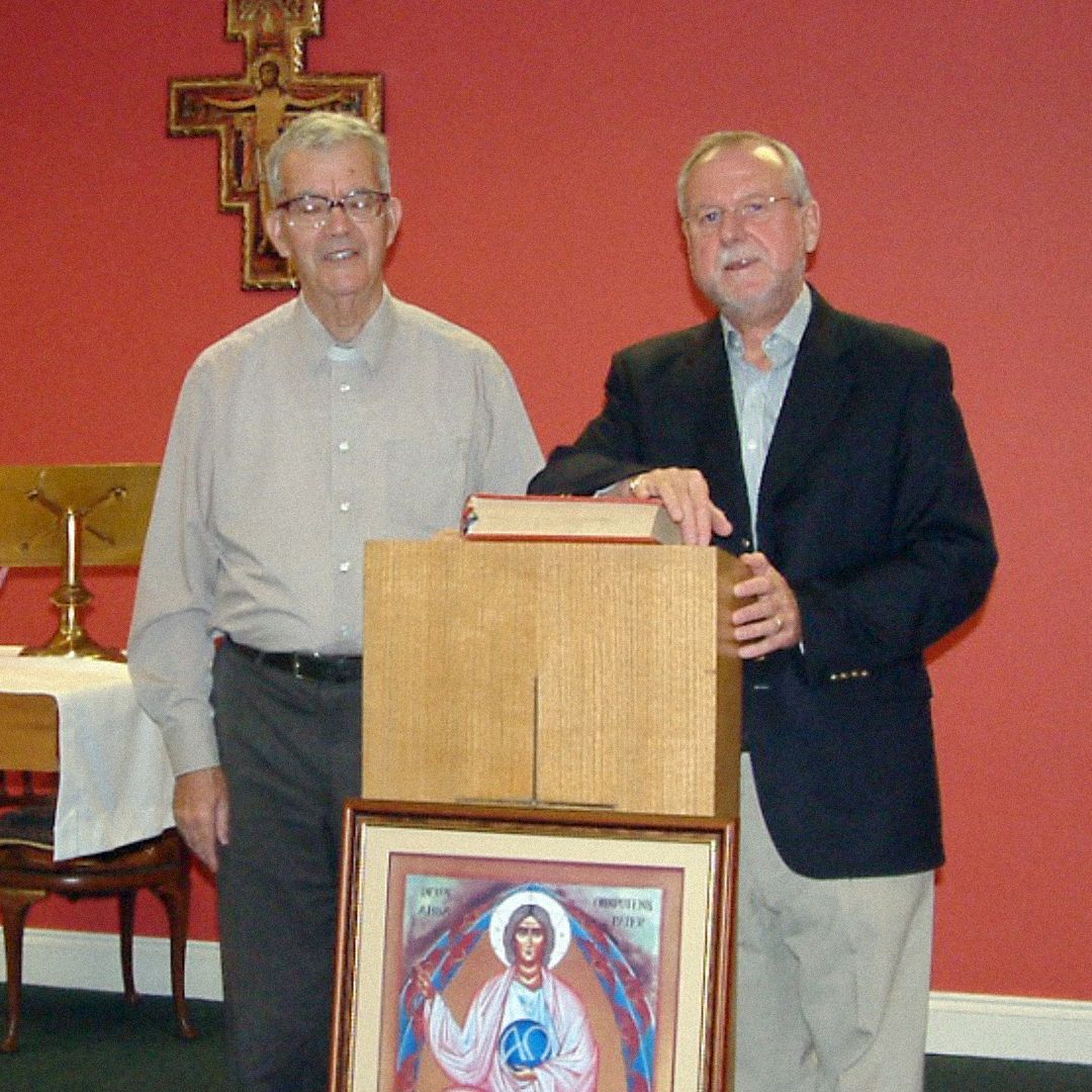 Philip Illsley with Fr Gerald Mackrell