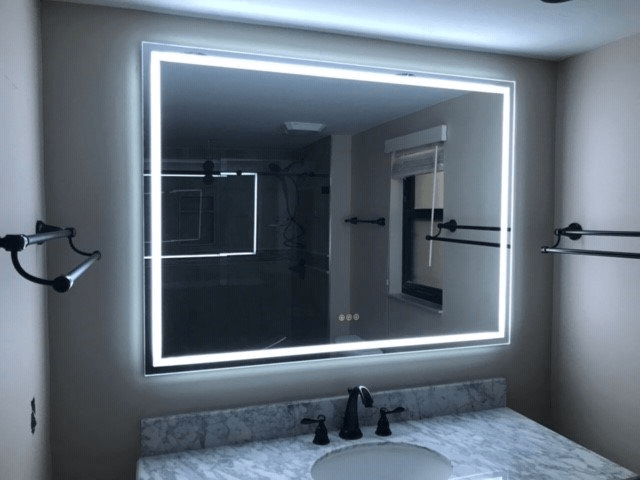 Mirror With LED Lights — Naples, FL — Luxurious Glass LLC