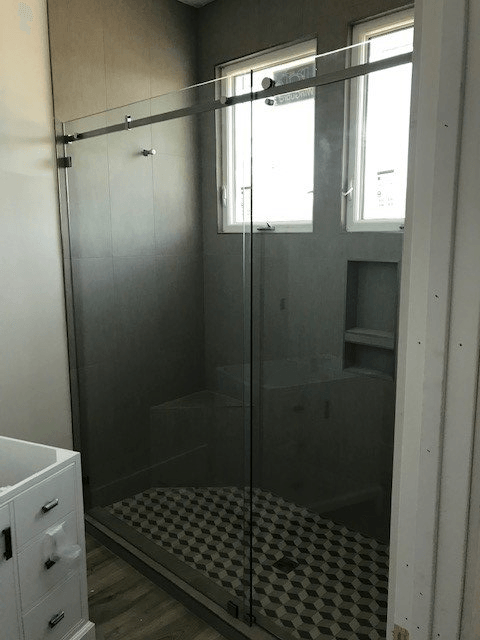 Newly Installed Shower Glass Door — Naples, FL — Luxurious Glass LLC