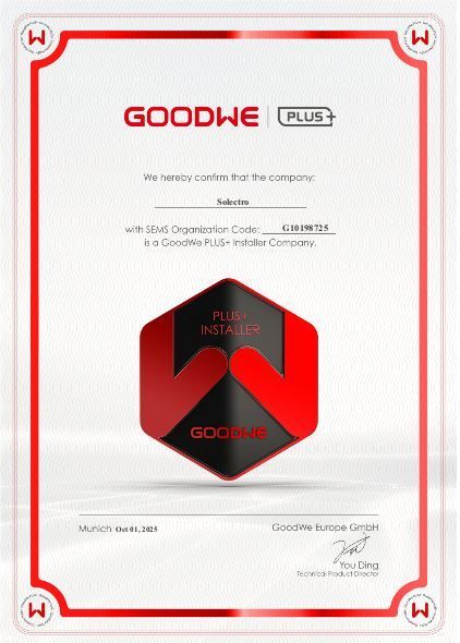 Goodwe+ Zertifikat