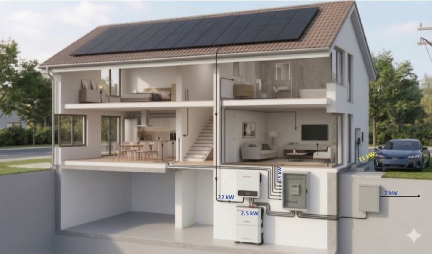 Schnittbild 70 % Regelung