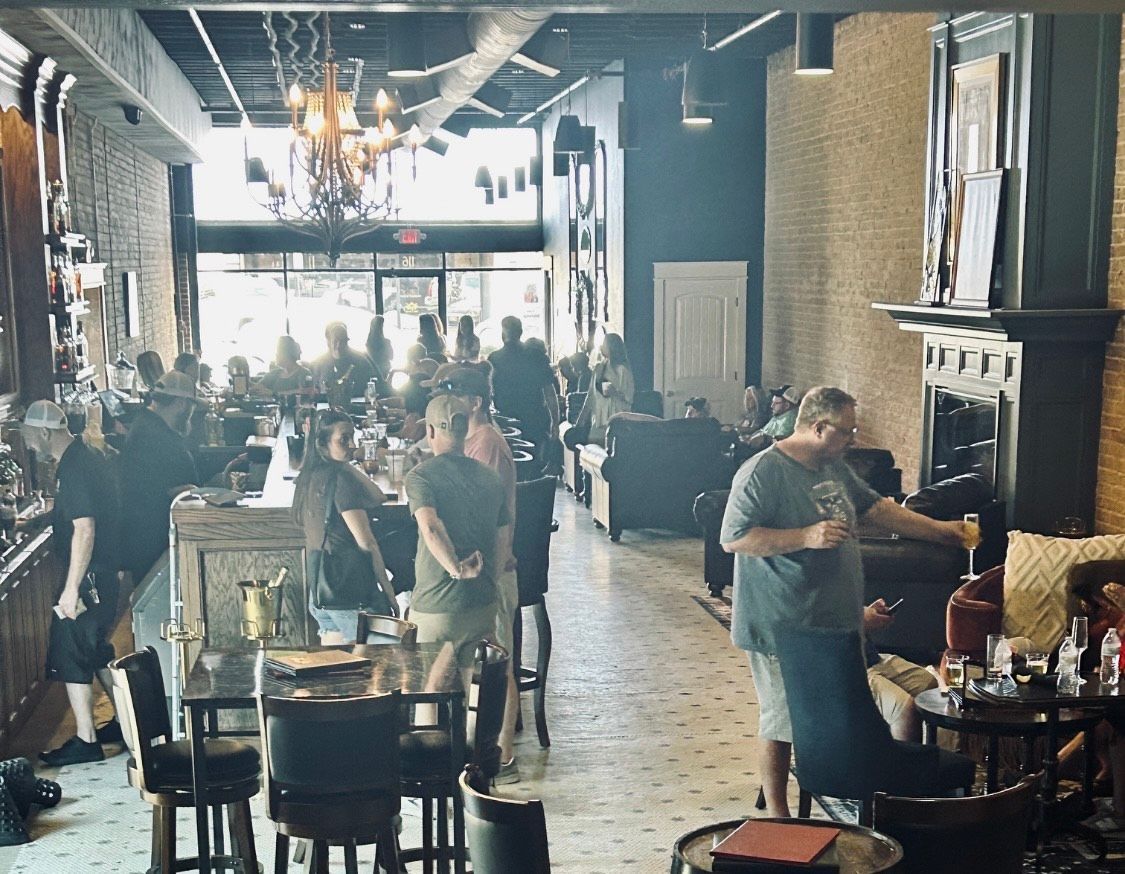 Looking up at a brick building with a lot of windows
