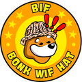 A cartoon dog wearing a hat with red exclamation points on its head.