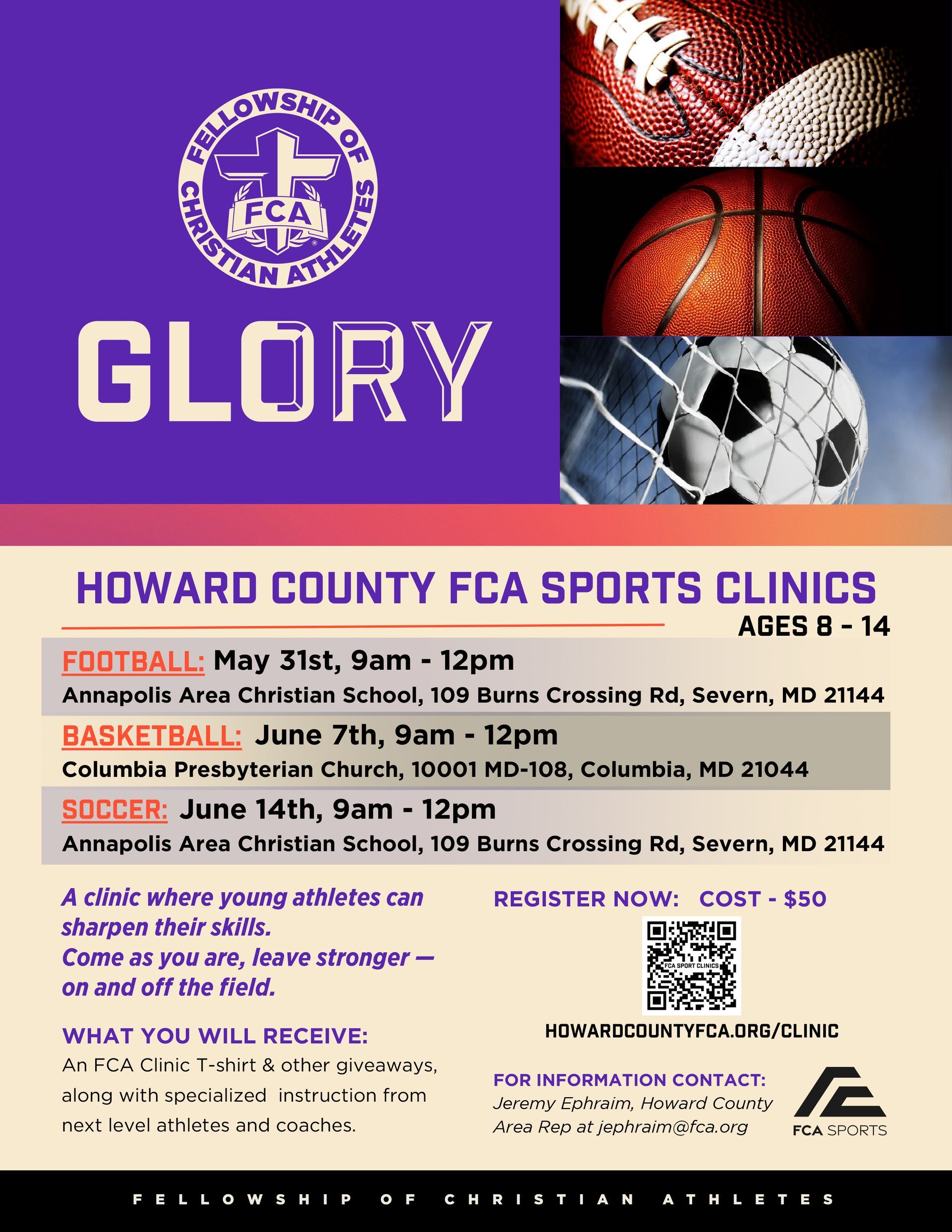 Sports clinic one pager.
