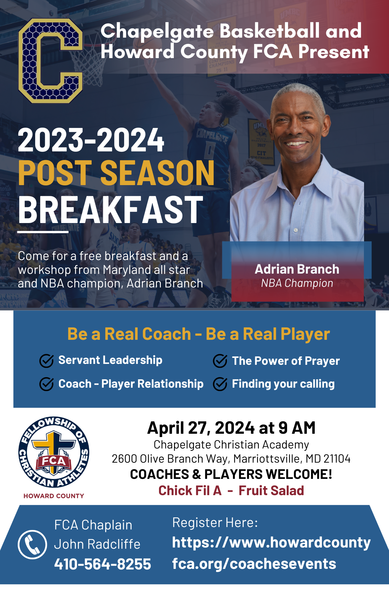2024 Coaches Breakfast with Adrian Branch