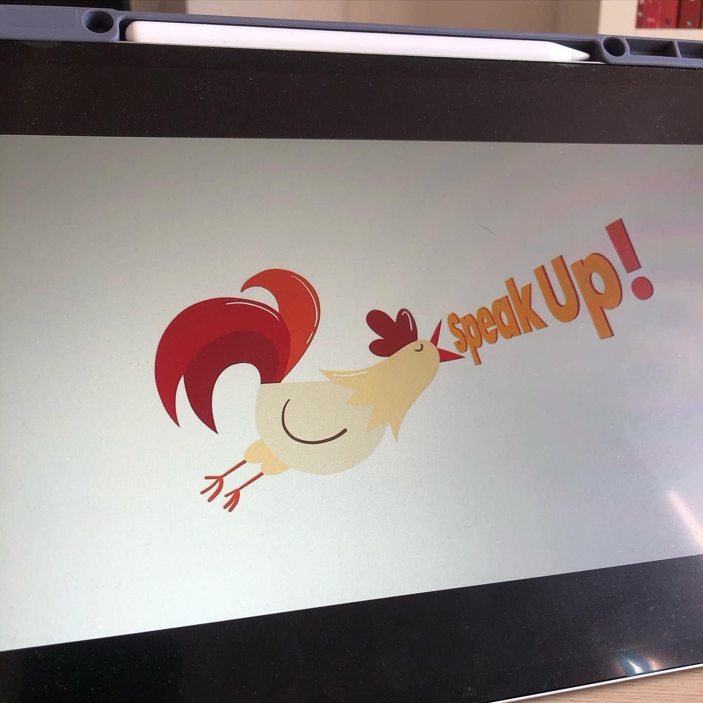 gallina speak Up, illustrazione digitale
