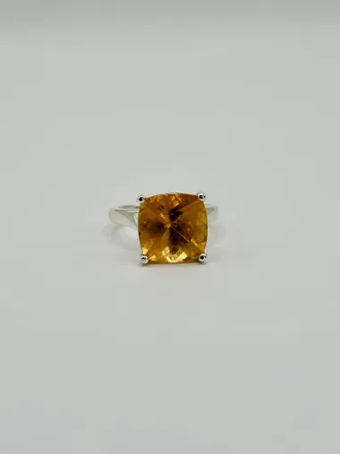 Citrine Solitaire Ring