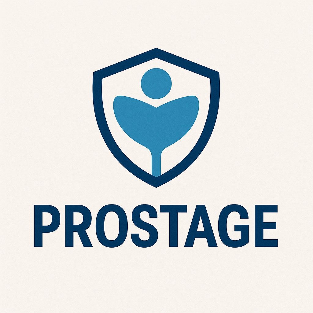 A logo for a company called prostage with a shield and a person in it.