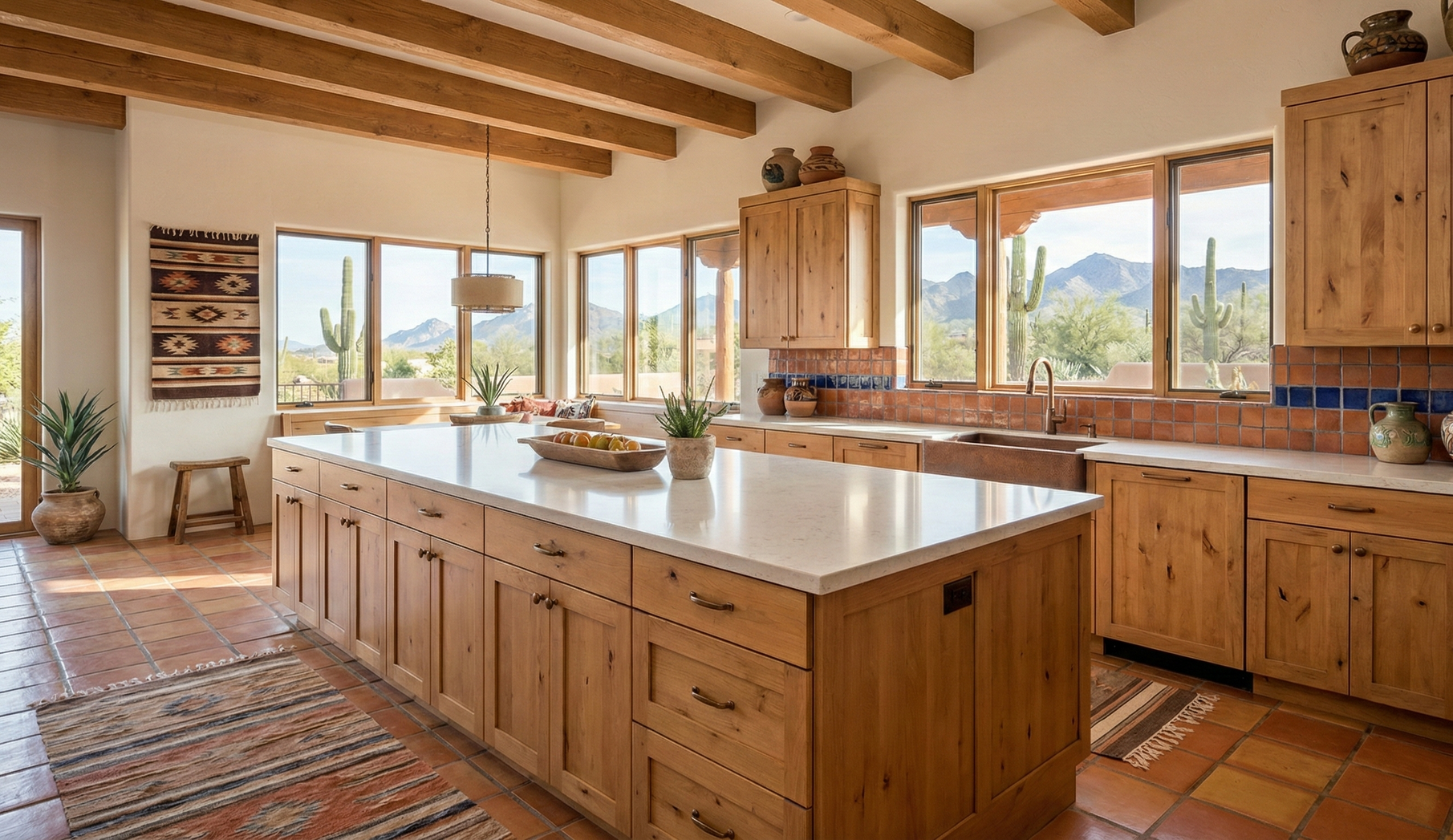 Bathroom with lit mirror, two sinks, white cabinets, person taking photo in reflection.