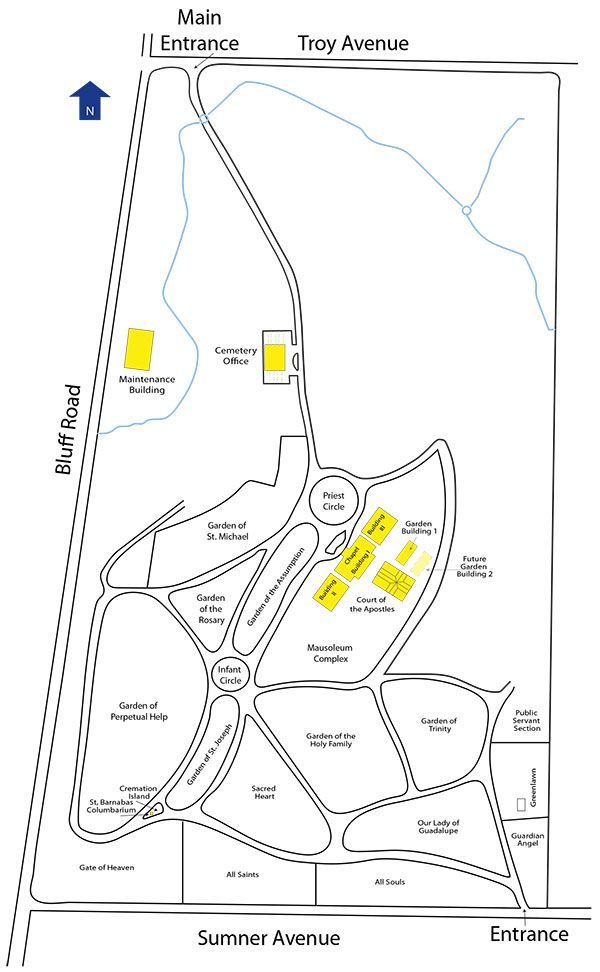 Calvary Cemetery Map