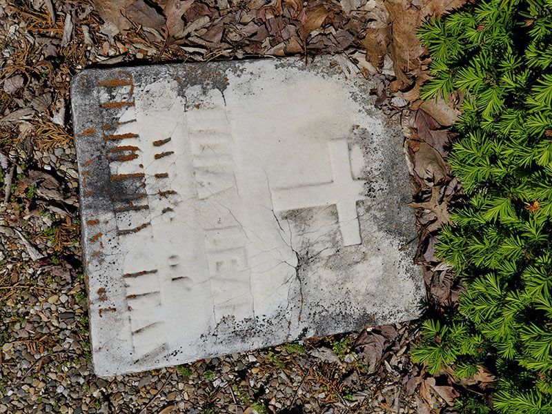 Faded Historic headstone