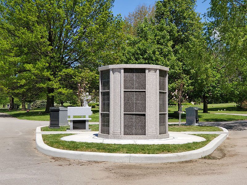 Hexagon shaped memorial front view