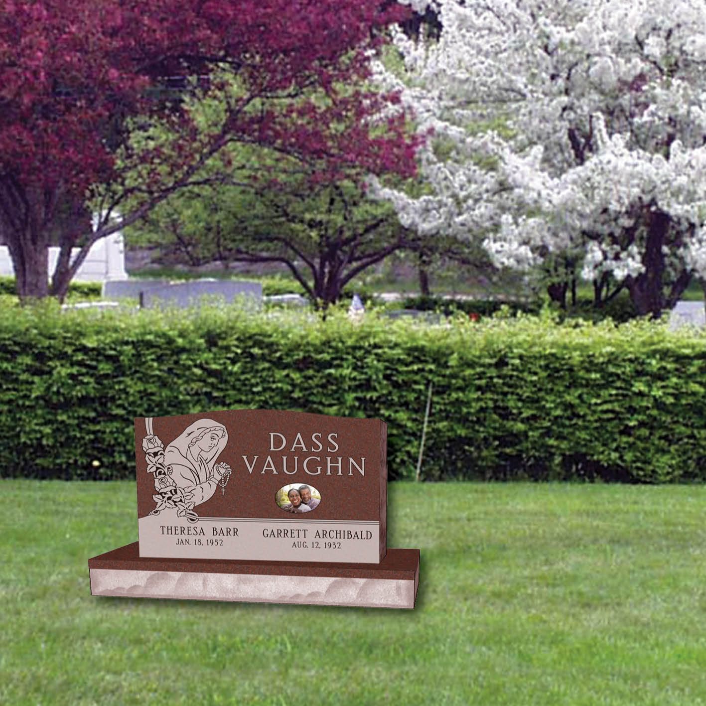 prayer headstone pressed hands