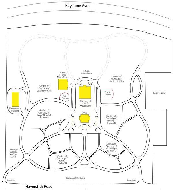 Our Lady of Peace Cemetery Map
