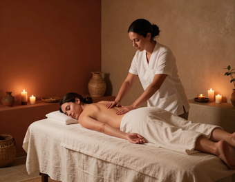 Masaje relajante en un spa de Oaxaca