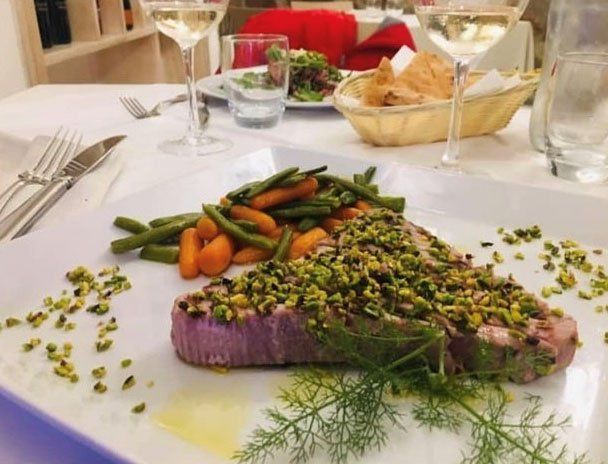 tonno con pistacchio