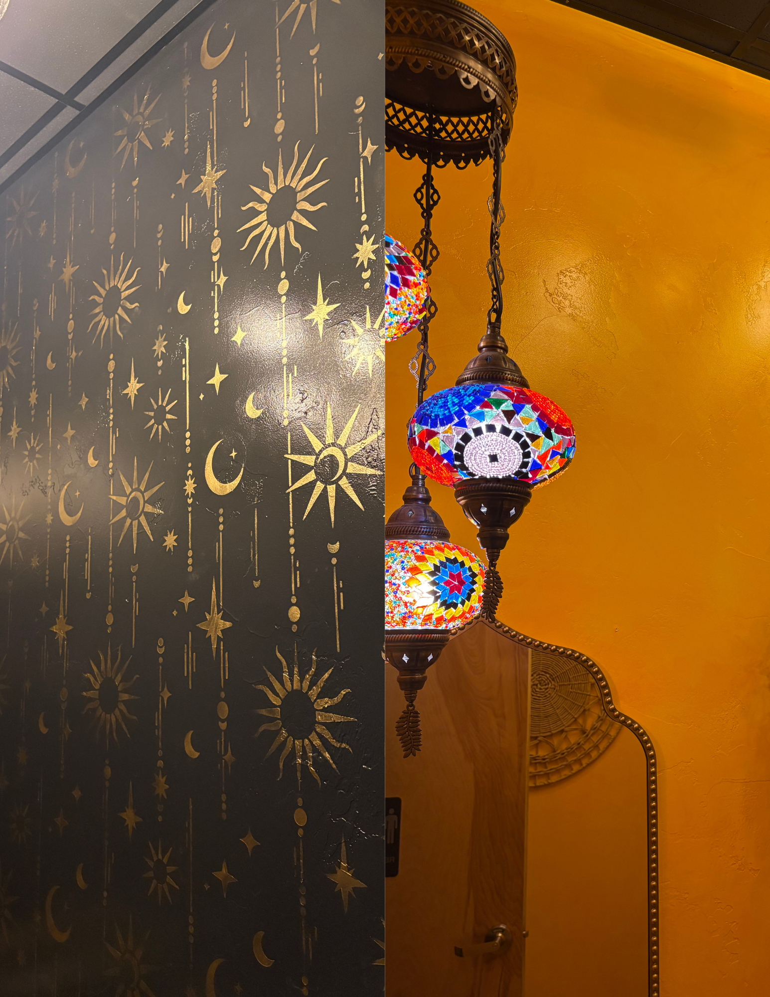 Tennis racket and ball on a clay court, casting shadows in the sunlight.