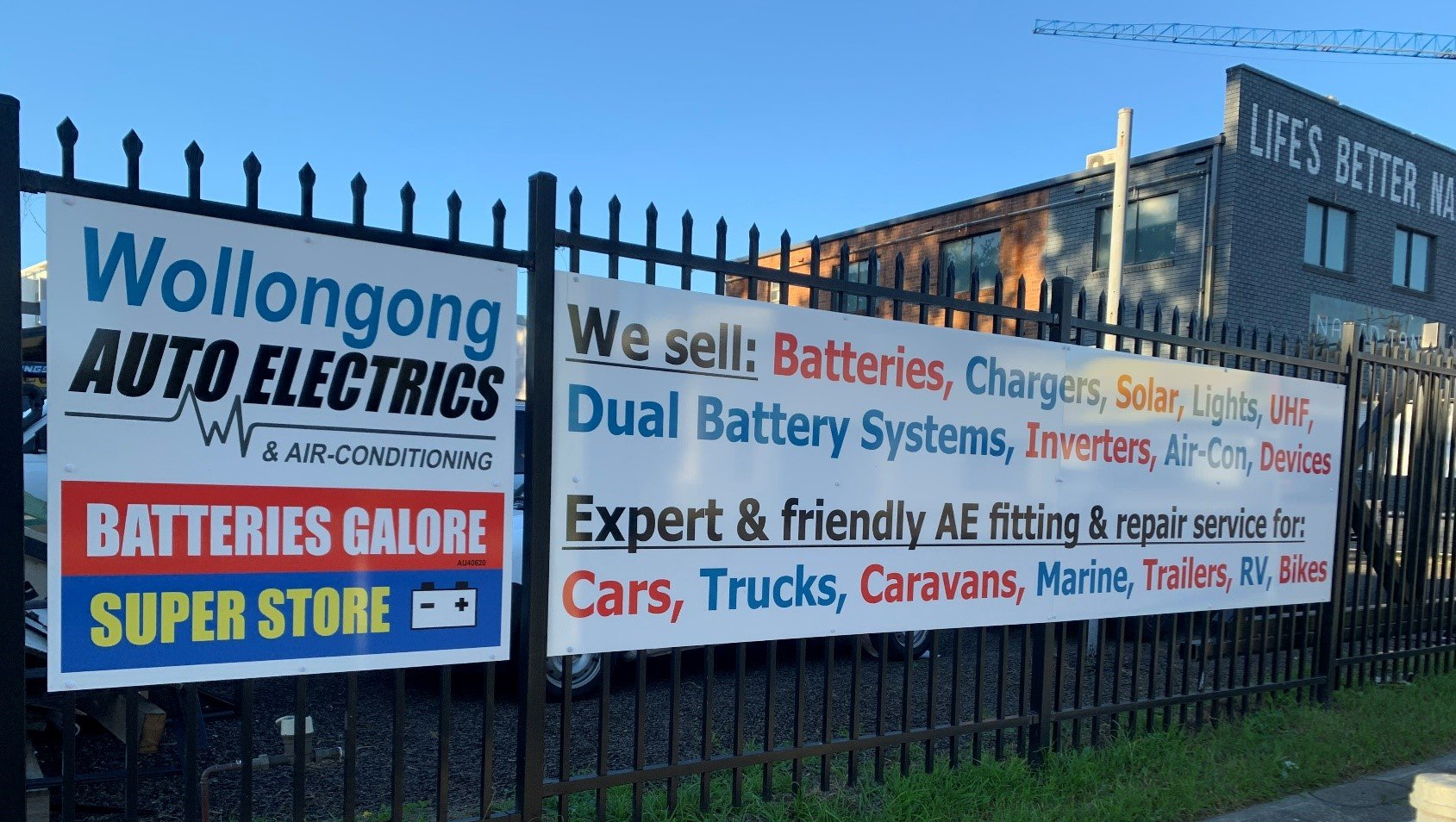 Inside Wollongong Auto Electrics — batteries and auto electrical