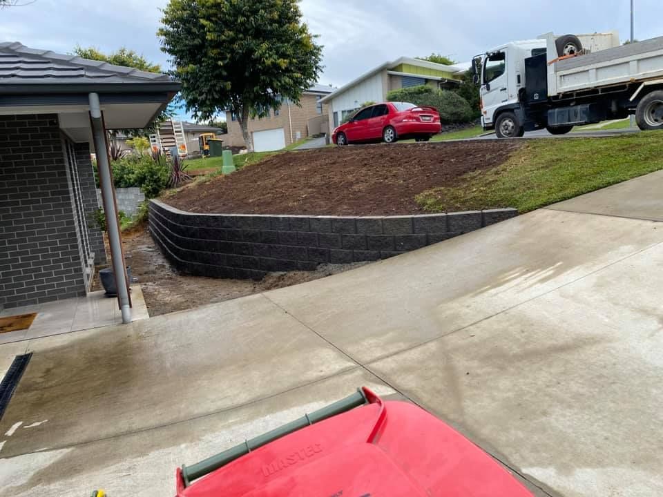 A Dump Truck is Parked on the Side of the Road — Jaya Rose Earthworks and Landscape Contractors In Gulmarrad, NSW