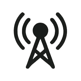 Antenne émettant des ondes radio.