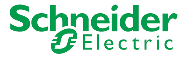 Logo Schneider Electric en texte et symbole verts.