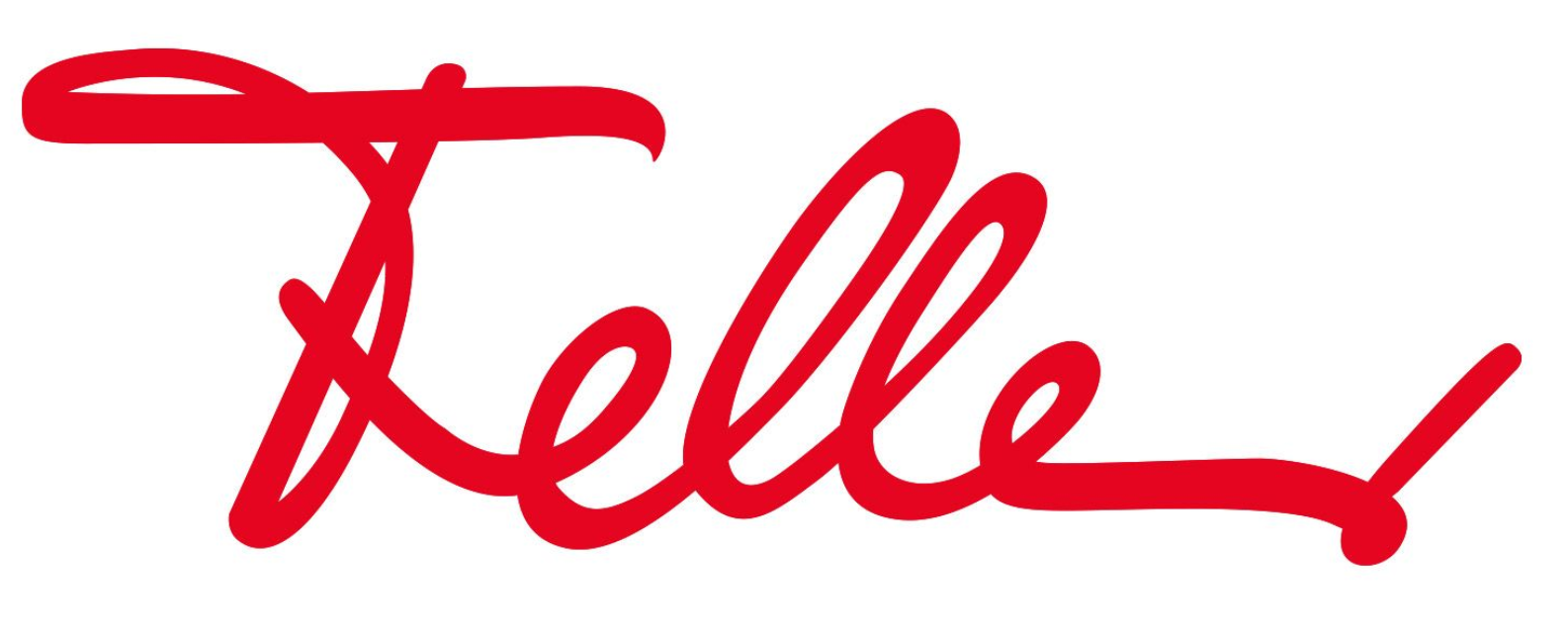 Logo en écriture rouge 