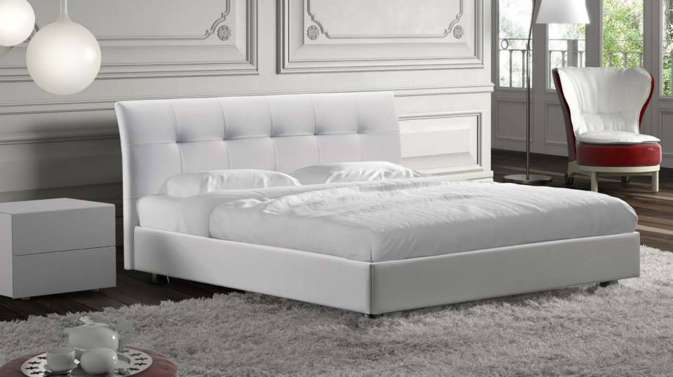 letto contenitore bianco