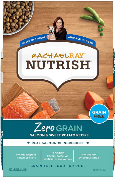 Rachael ray nutrish zero grain salmon & sweet potato recipe grain free dog food