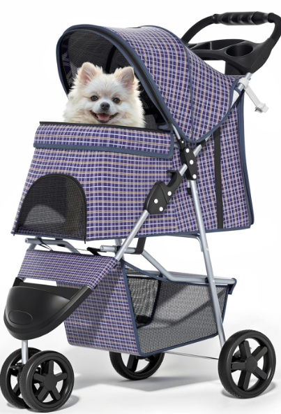 Jespet 4-Wheel Red Pet Stroller