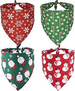 christmas dog bandanas