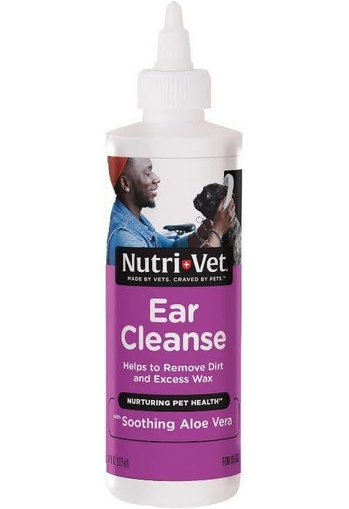 a bottle of nutri vet ear cleanse for dogs