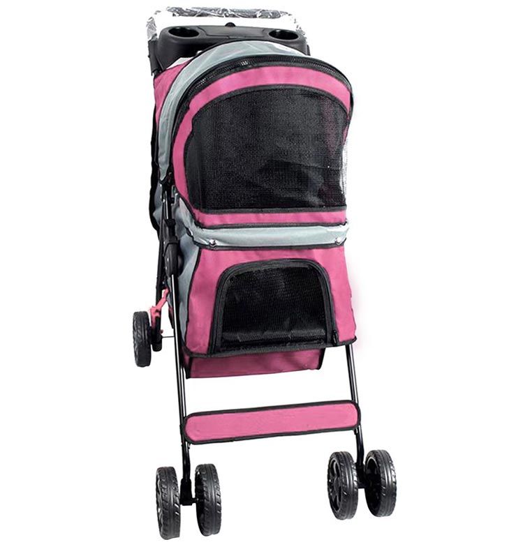 Jespet 4-Wheel Red Pet Stroller