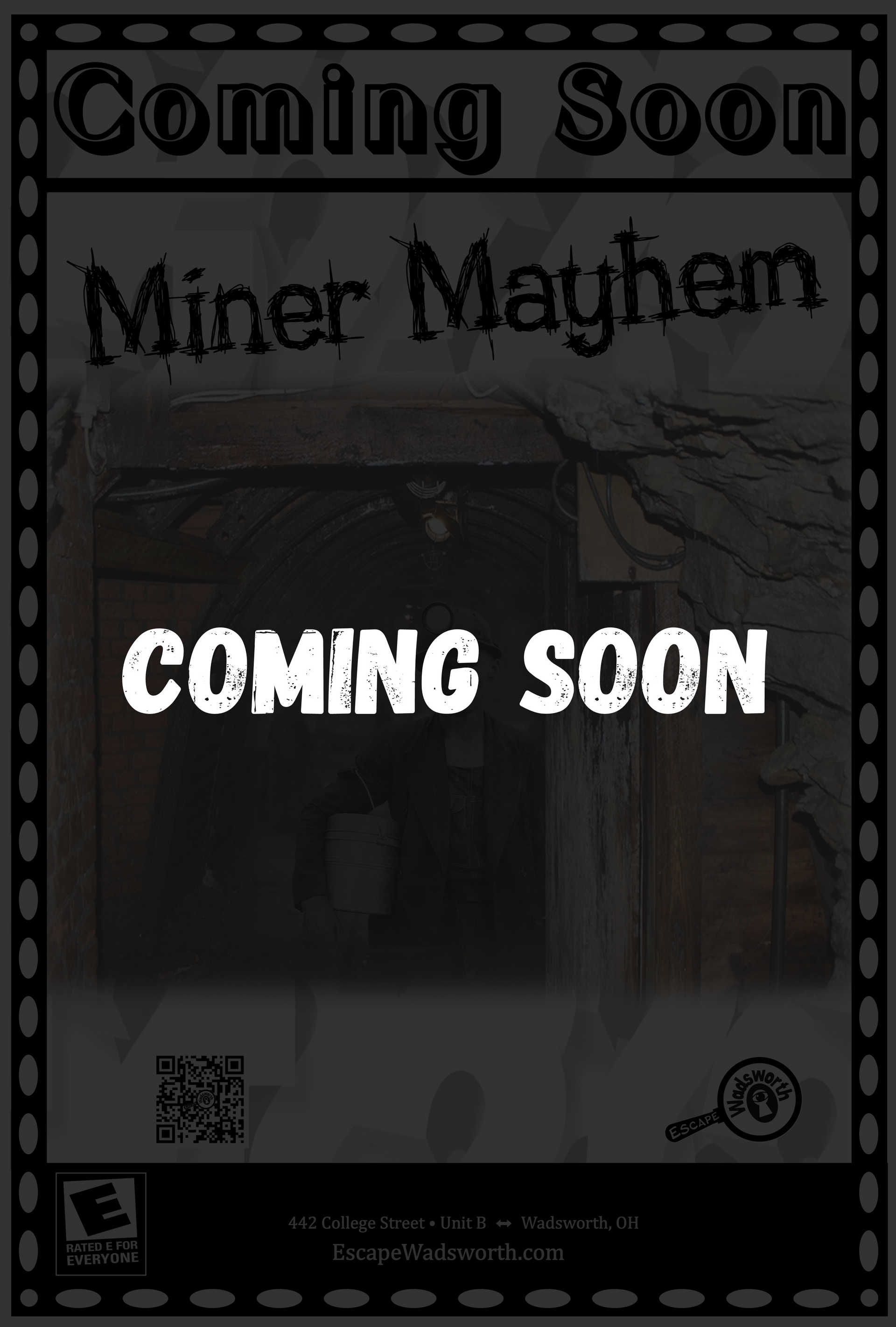 A poster for miner mayhem is coming soon.