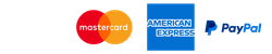 Paypal american express venmo and mastercard logos on a white background