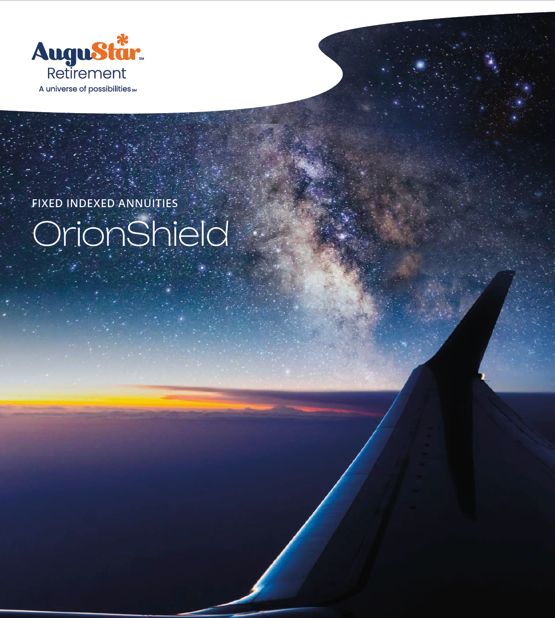 Highlander 7 fixed indexed annuity brochure cover: couple in convertible, road trip; red and white design.