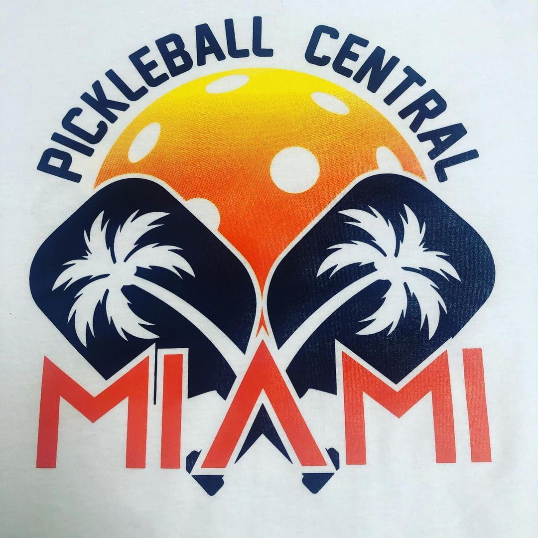 Pickleball Central Miami Logo On A White Shirt — Carnival Clothing In Miami, QLD