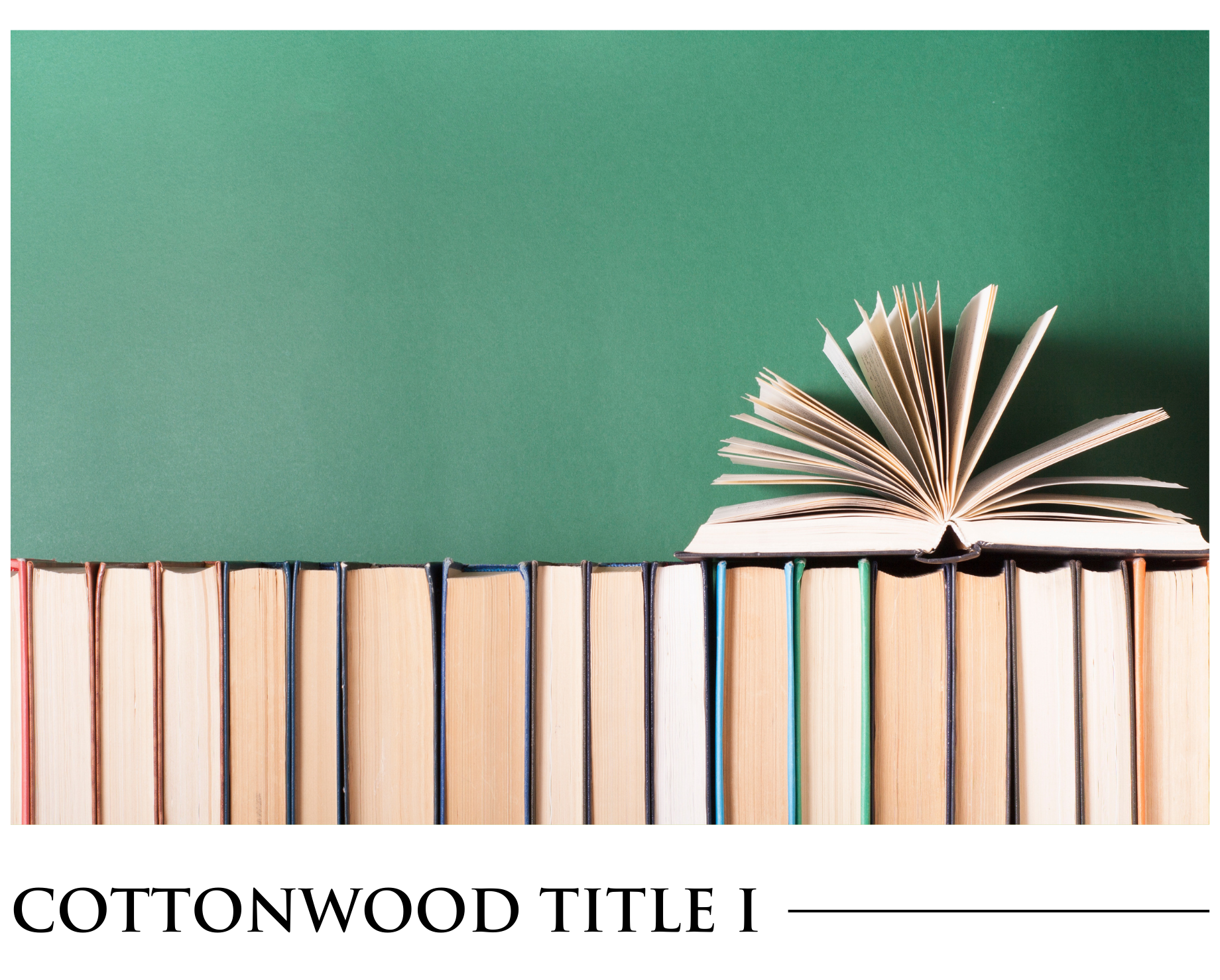A stack of books with the title cottonwood title 1