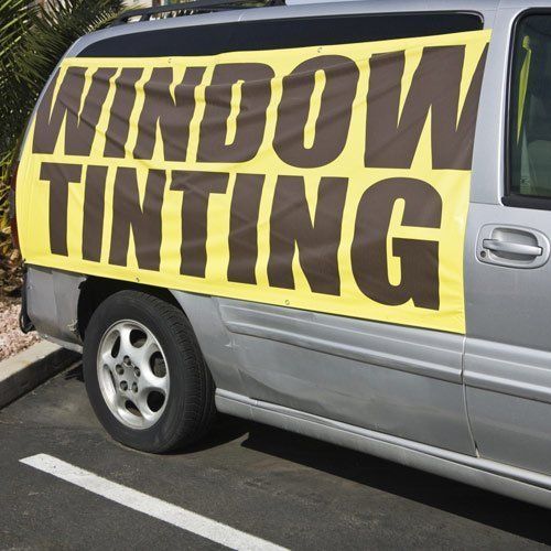 Window Tinting Sign On A Car — Penrith, NSW — Sol-Stop Tinting
