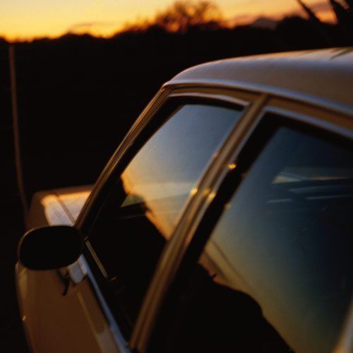 Tinted Car Windows On A Sunset — Penrith, NSW — Sol-Stop Tinting