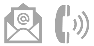 Kontakt Symbole Email und Telefon