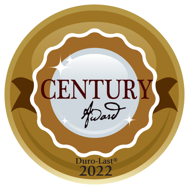 a badge that says century award 2022 on it