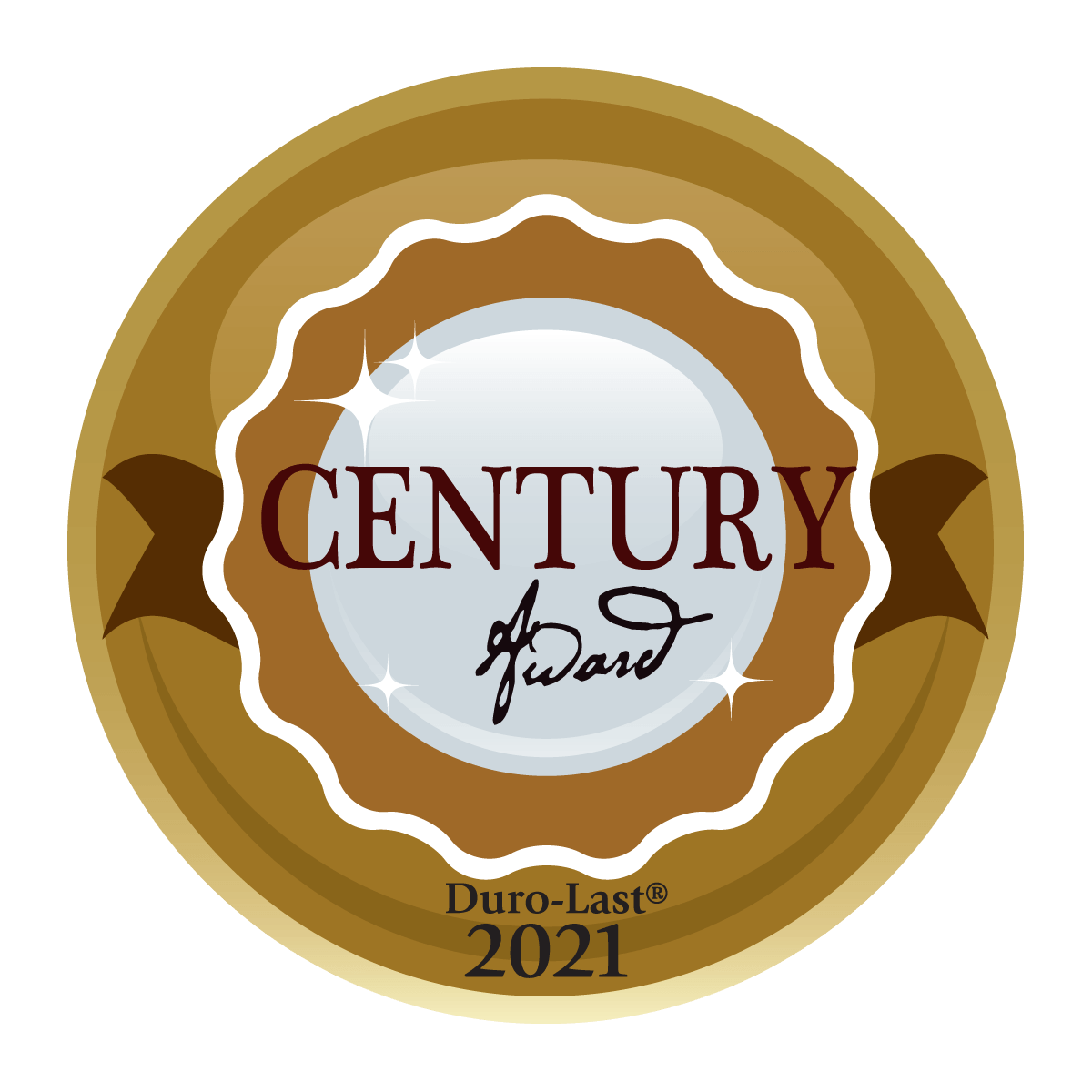 a badge that says century award 2021 on it